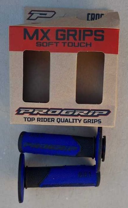 Punho Par Moto 801/146 MX Preto/Azul Progrip