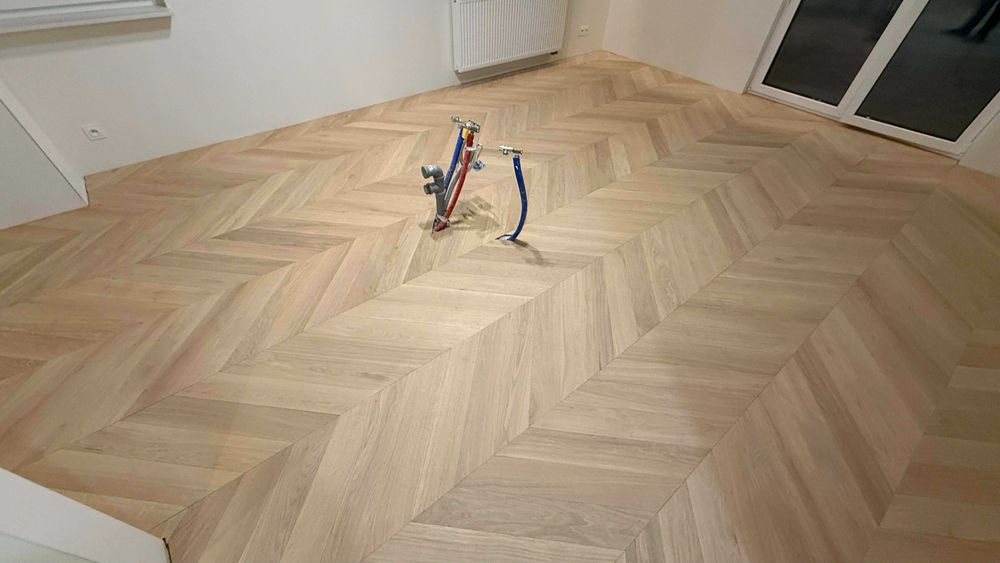 Jodełka francuska dąb olej ef. surowego drewna faza 12x120x680