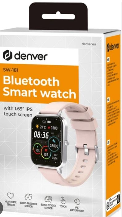 Smartwatch Bluetooth z czujnikiem tętna i ciśnienia krwi Denver SW-18
