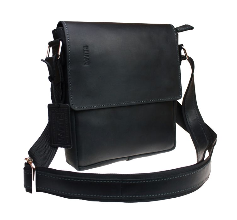 Сумка чоловіча шкіряна на плече SULLIVAN smvp129-1(35) чорна