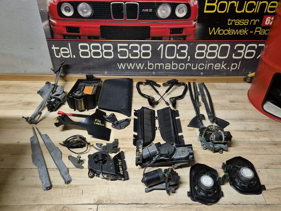 BMW E36 Cabrio Komplet Zamków Zamek Dachu Prawy Lewy Wiązka 6.171134