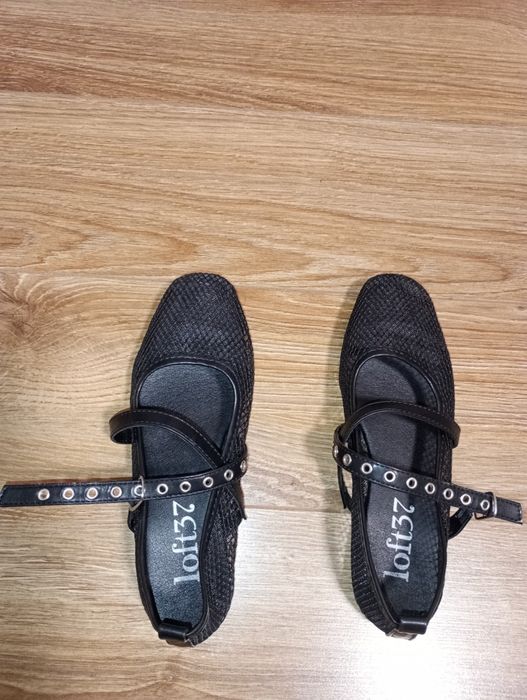 Buty damskie dziecięce baleriny wizytowe loft rozm 36 wkładka 22,5 cm