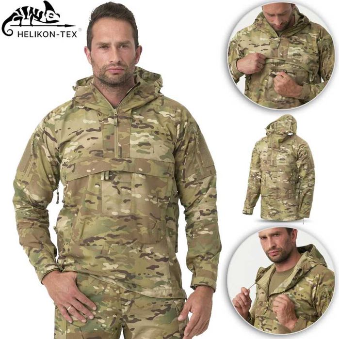‼️Helikon-Tex КУРТКА Tracer Anorak Polycotton Ripstop мультикам анорак кенгуру‼️