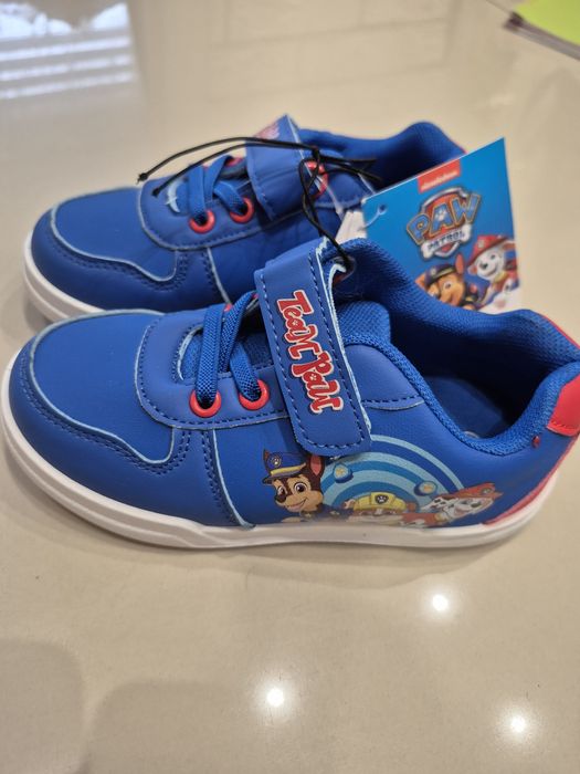Nowe buty dziecięce psi patrol 28 na rzep niebieskie sportowe z białą