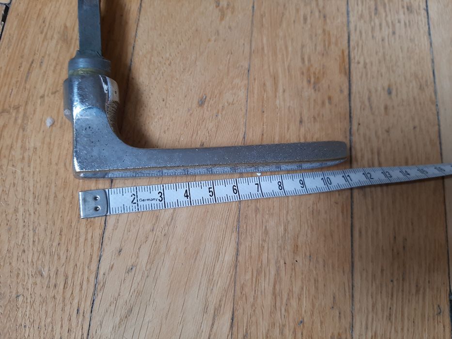 Szyld z klamką chromowany pojedynczy z PRL vintage lata 60-te