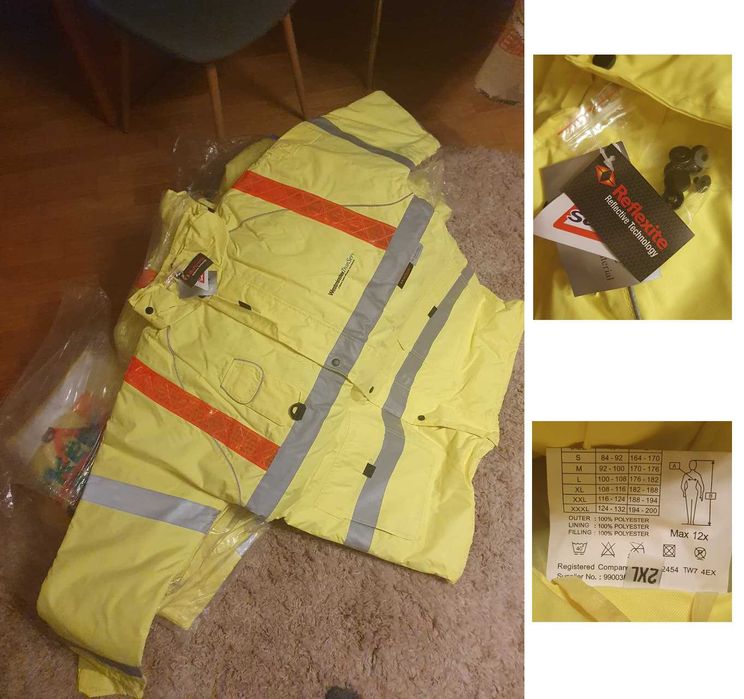 Плащ - куртка подовжена сигнальна / світловідбиваюча KEEP SAFE, L, дві XL, дві XXL