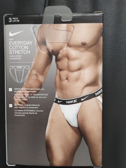 Nike JockStraps majtki 3pack -roz. S- nowe - czarne