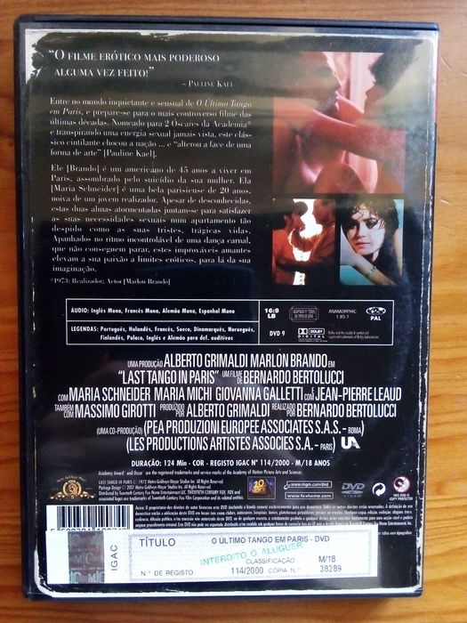 Último Tango em Paris, Bertolucci, Marlon Brando, Maria Schneider