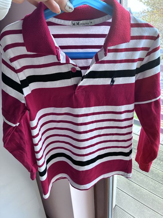 Long sleeve z kołnierzykiem 122-128 m m jeans