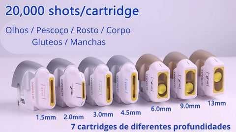 MAQUINA HIFU 7D COM 7 CARTUCHOS 20.000 MIL DISPAROS CADA UM