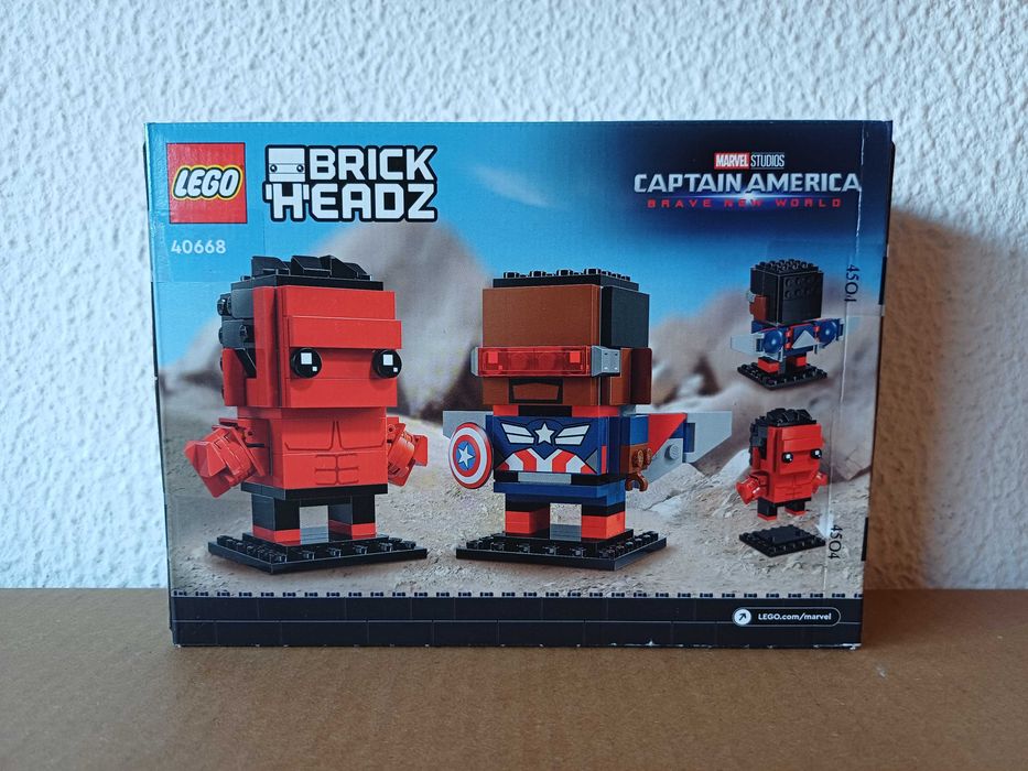 LEGO BrickHeadz 40668 Captain America & Red Hulk Figures