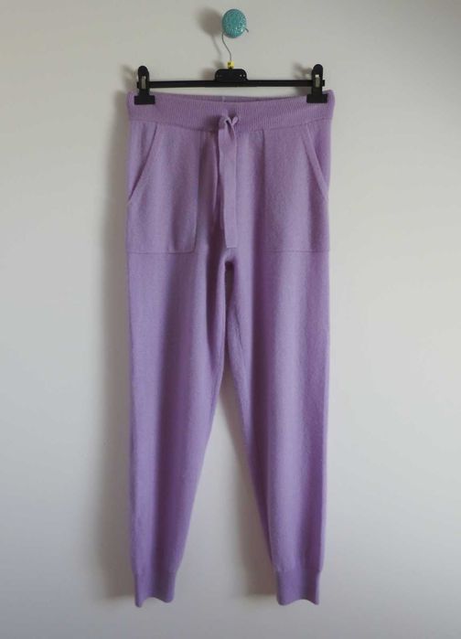 CRUSH. Kaszmirowy dres kaszmirowa bluza z kapturem i spodnie M L