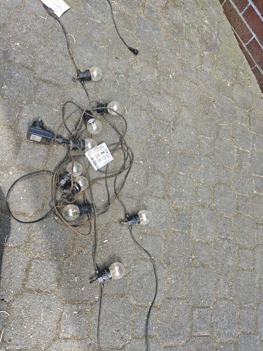 Girlanda ogrodowa lampki na balkon ogrodowe partydeco 10 żarowek 5m