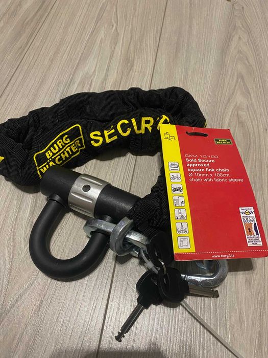 Blokada rowerowa zapięcie łańcuch Burg-Wachter 1 m