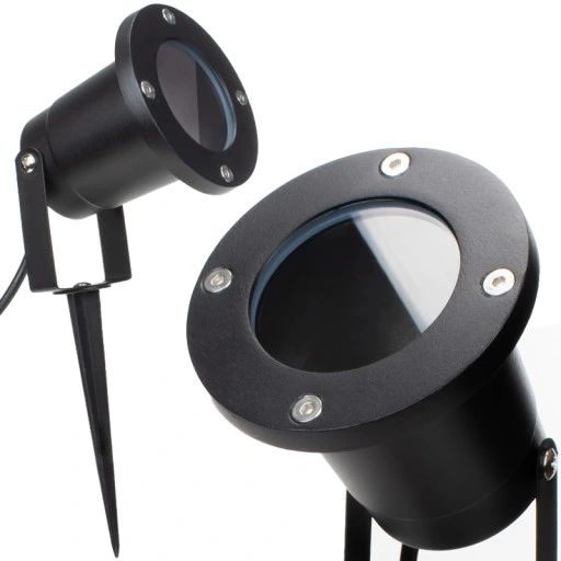reflektor ogrodowy do oświetlania drzew lampa wbijana gruntowa czarna 230v