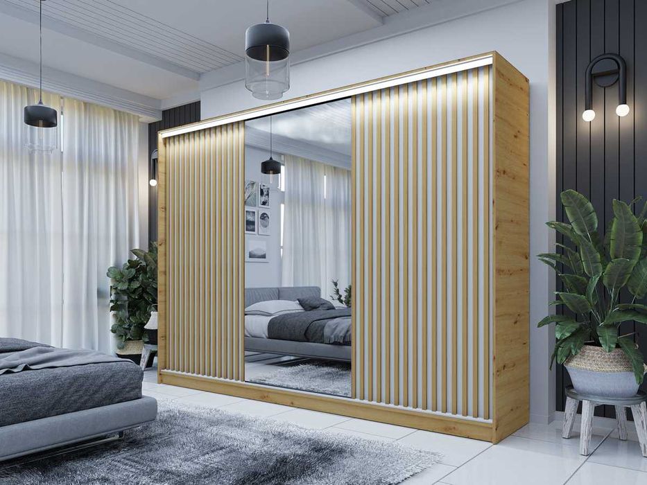 Szafa przesuwna z lamelami 150x205x56