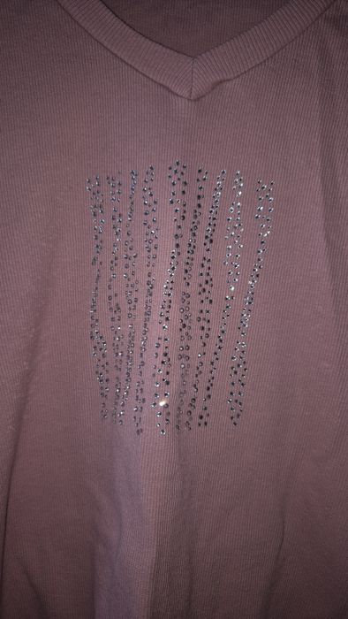 Latynka bluzka prążek roz M/L cyrkonie