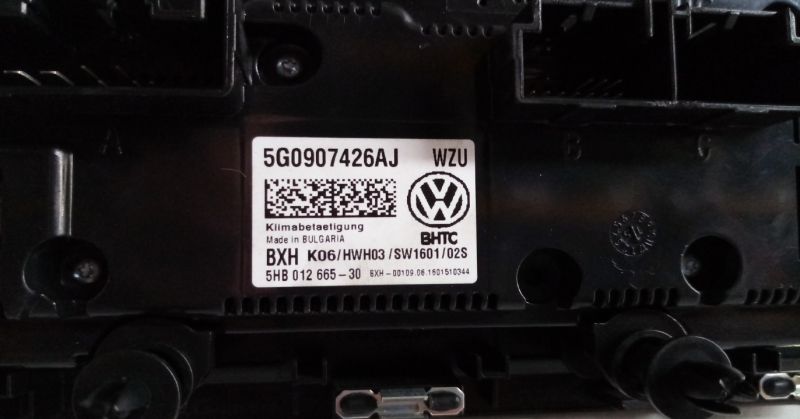 Botão / interruptor do AC VOLKSWAGEN Golf VII (5G1, BQ1, BE1, BE2)