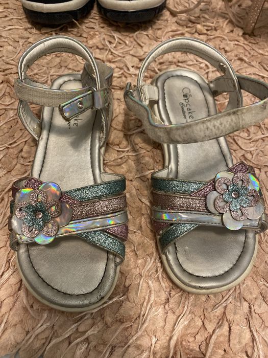 Sandalki dziewczęce srebrne rozm 29