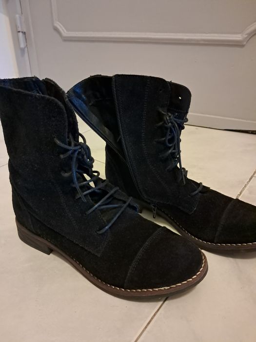 Bota camurça preta seaside 38