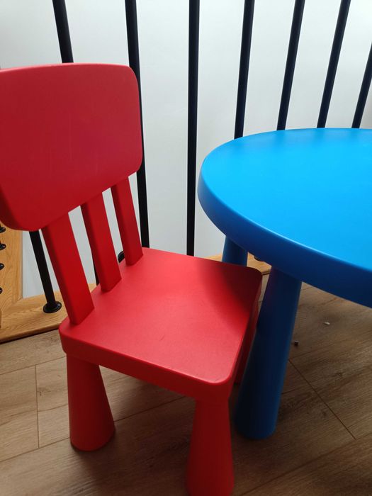 Zestaw krzesełko i stolik mamut dla dzieci Ikea