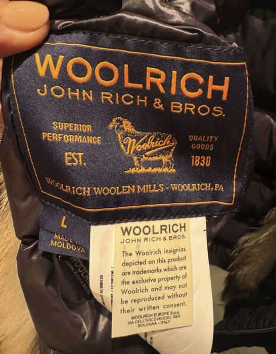 Kurtka woolrich L damska parka na zimę ocieplana dwustronna 2 w 1