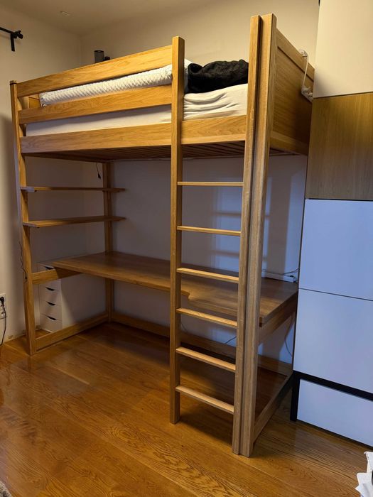 Łóżko piętrowe / antresola firmy NIZIO lite dębowe. Jakość PREMIUM!!!!!