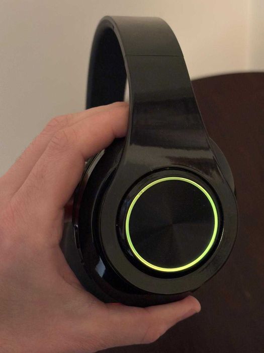 Headphones Gaming Wireless Bluetooth com LED RGB – MicroSD e Aux