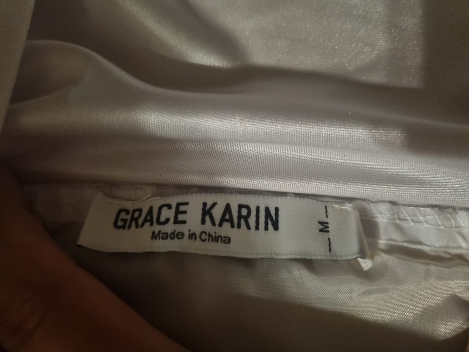 Grace Karin #halka warstwowa #tiul M #suknia #biała