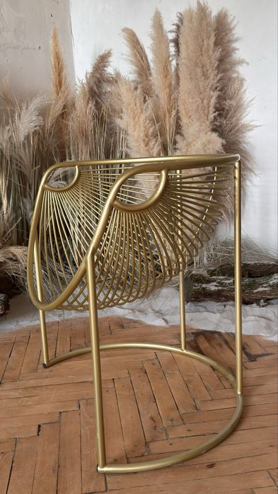 Крісло золоте дизайнерське лофт