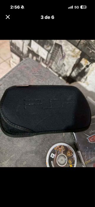 PSP com bolsa e 4 jogos TROCO