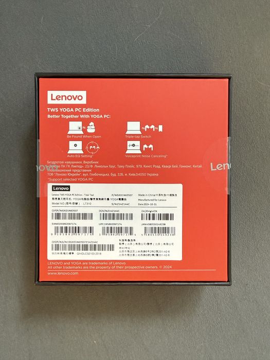 Продам нові запаковані Lenovo TWS YOGA PC Edition