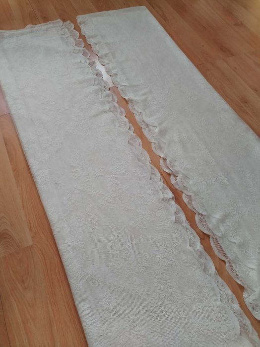 Długie firanki z koronką IKEA  x2