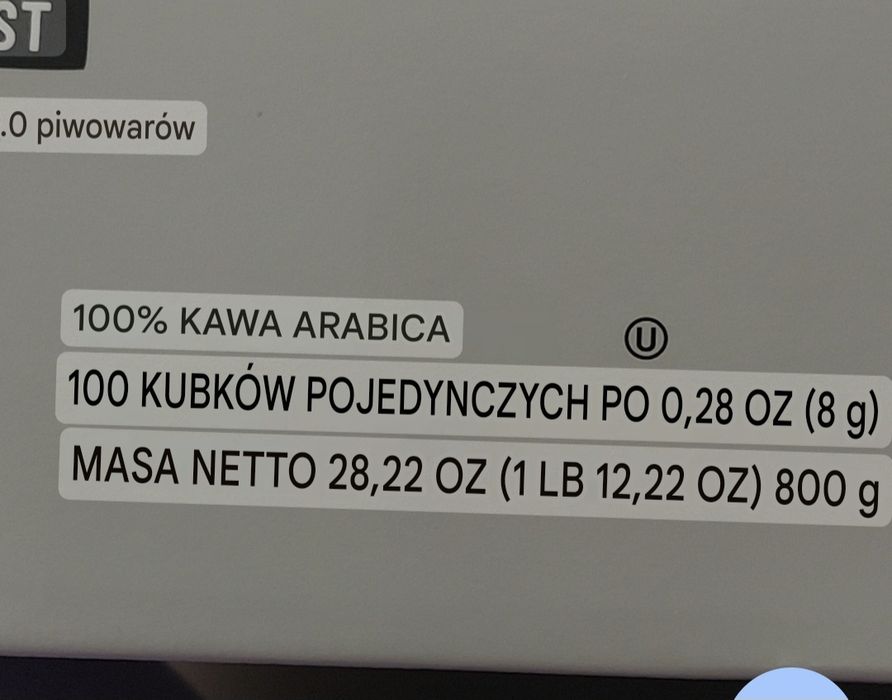 Kawa 100% Arabica mielona ,800g