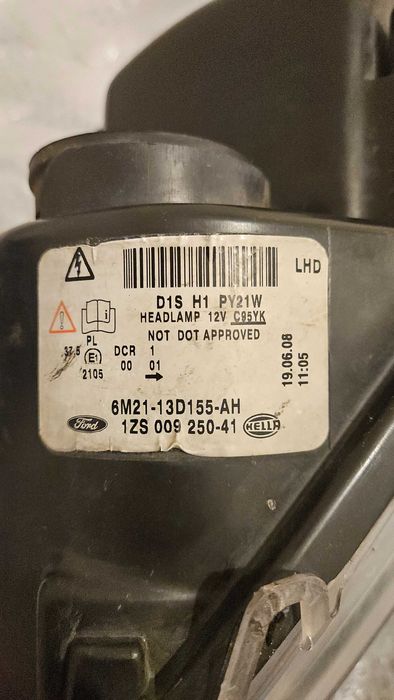 Reflektor Ford S-Max, Ksenon, Lewy, Regenerowany. 2010, OEM Ford