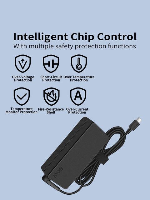 Transformador Alimentação Portátil USB C 65W 20V 3.25A