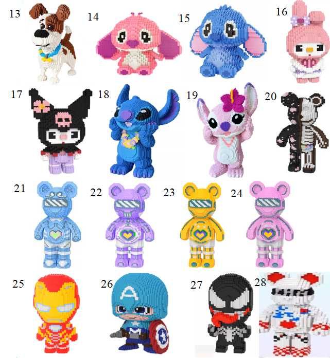 Конструктор Bearbrick з блоків  Magic Blocks Детский Развивающий Мишка