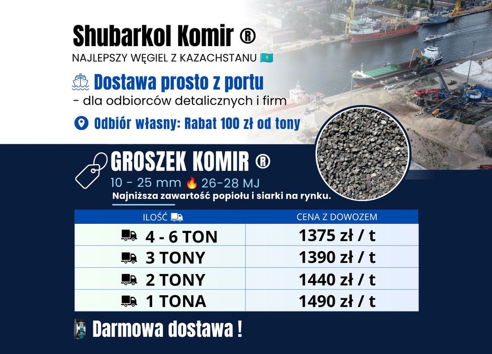 Groszek Komir - Omiń pośredników i zaoszczędź