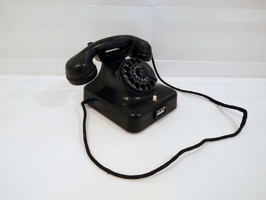 detewe r57 telefon kolekcjonerski antyk retro vintage ebonit