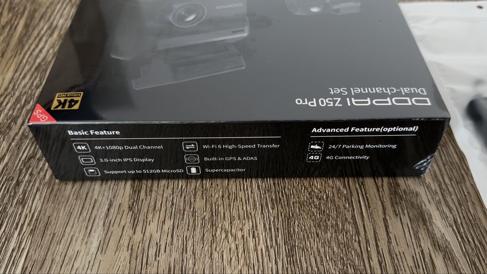 DDPAI Z50 Pro 4K Przód+Tył + Hardwire Kit