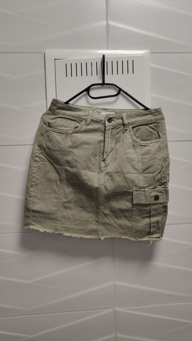Spódnica Zara r. S pas 72 cm khaki