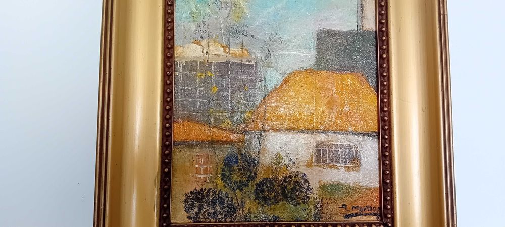 Pintura Antiga óleo sobre madeira 40 x 33 cm!