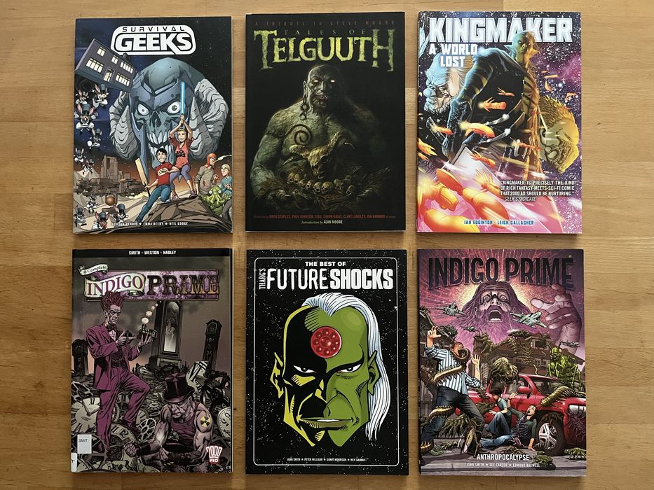 6 x 2000AD Indigo Prime Kingmaker Future Shocks Telguuth