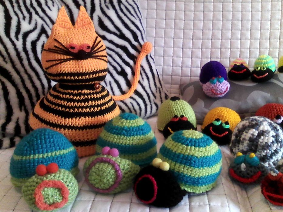 GATOS - BONECOS Amigos do Ambiente, de crochet feitos à mão