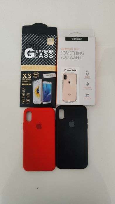 iPhone XS case etui  szkło hartowane zestaw
