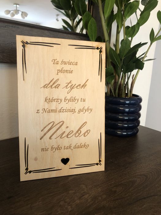 Drewnkane ozdoby ślubne - personalizowane !