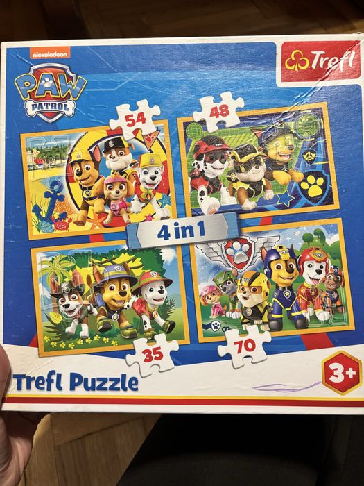 Puzzle psi patrol 3+ trefl, kompletne