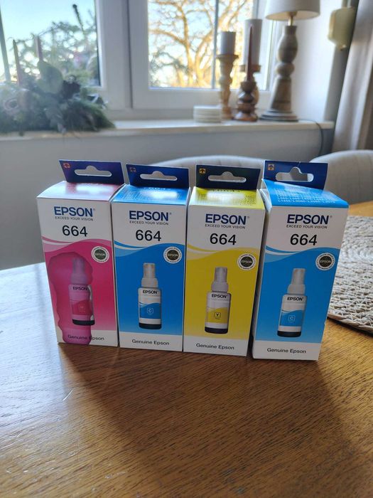 Zestaw tuszy do drukarek EPSON 664 EcoTank 2xBłekit (70ml) + 1xŻółty (70ml) + 1xPurpurowy (30ml)