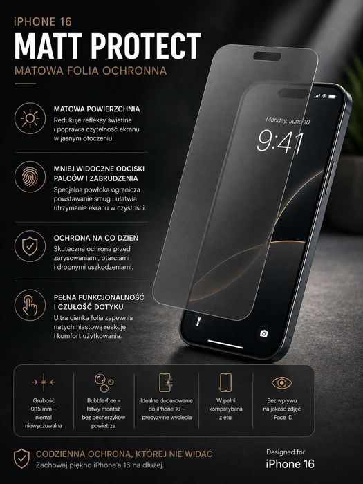 Folia ochronna Iphon 16