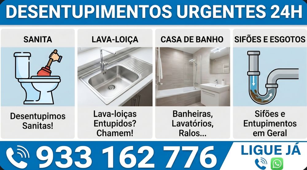 Desentupimento, canalização, autoclismo ,troca de torneira
